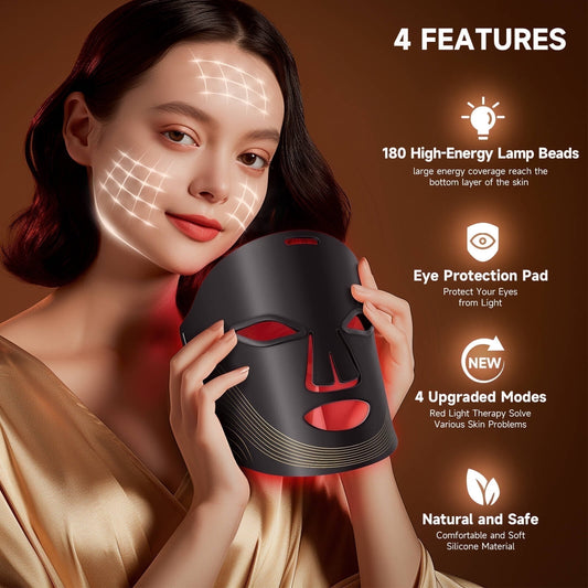 The Soothyla Red Light Therapy Mask delivers professional-grade LED facial therapy at home. 4 adjustable modes for anti-aging, acne, and skin rejuvenation. Remote control. Free US shipping. 30-day guarantee.