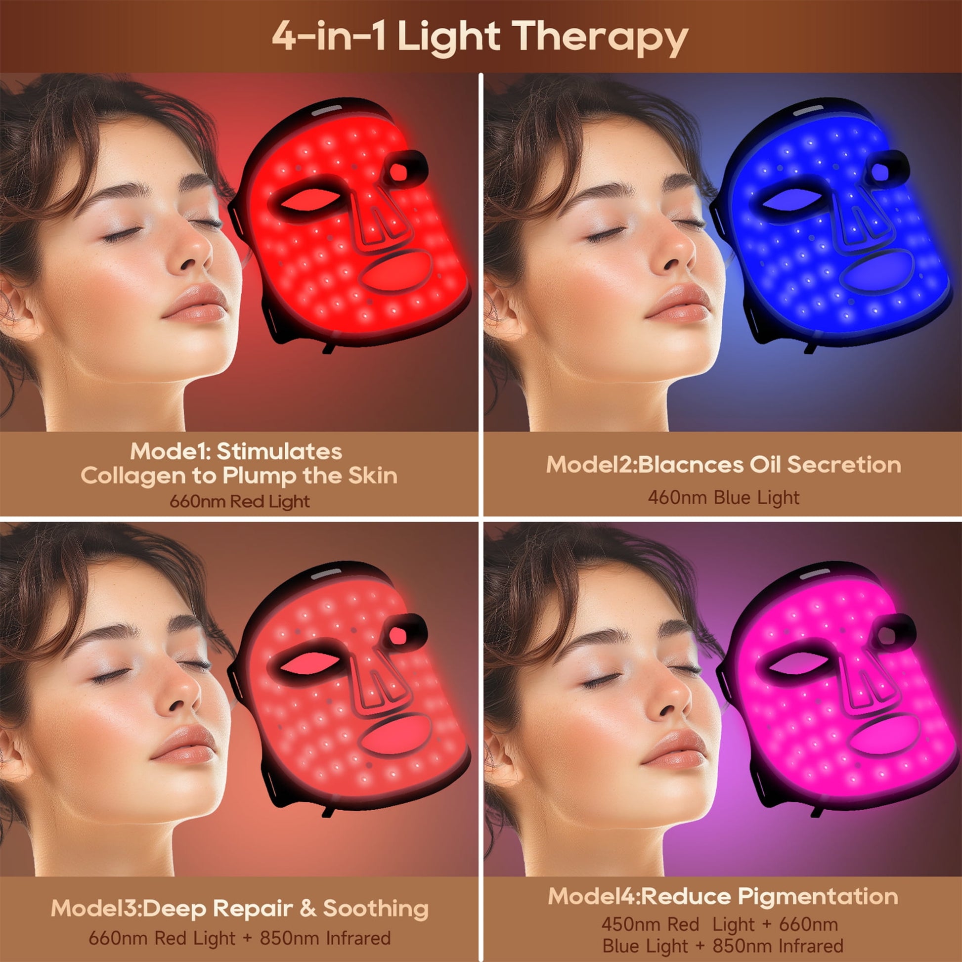 The Soothyla Red Light Therapy Mask delivers professional-grade LED facial therapy at home. 4 adjustable modes for anti-aging, acne, and skin rejuvenation. Remote control. Free US shipping. 30-day guarantee.
