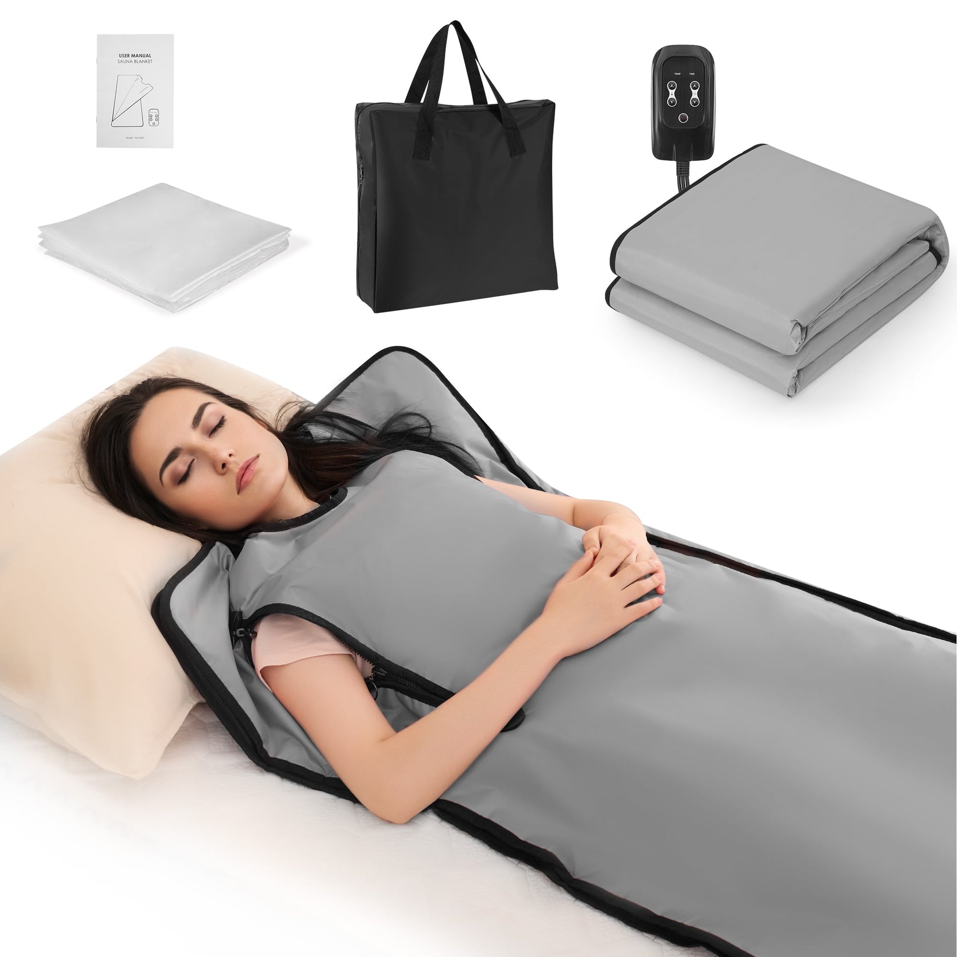 The Soothyla Sanctuary Blanket in Grey delivers far infrared heat therapy at home. Portable, foldable, 6 heat levels, 95–185°F. Free US shipping. 30-day money-back guarantee.
