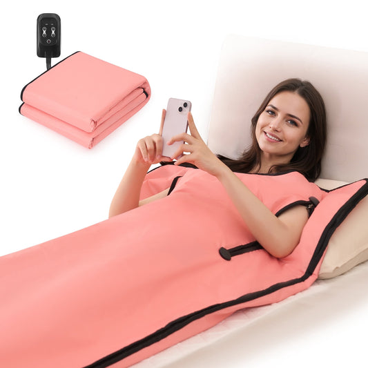The Soothyla Sanctuary Blanket in Pink delivers far infrared heat therapy at home. 6 heat levels, 95–185°F, portable and foldable. Perfect gift. Free US shipping. 30-day guarantee.
