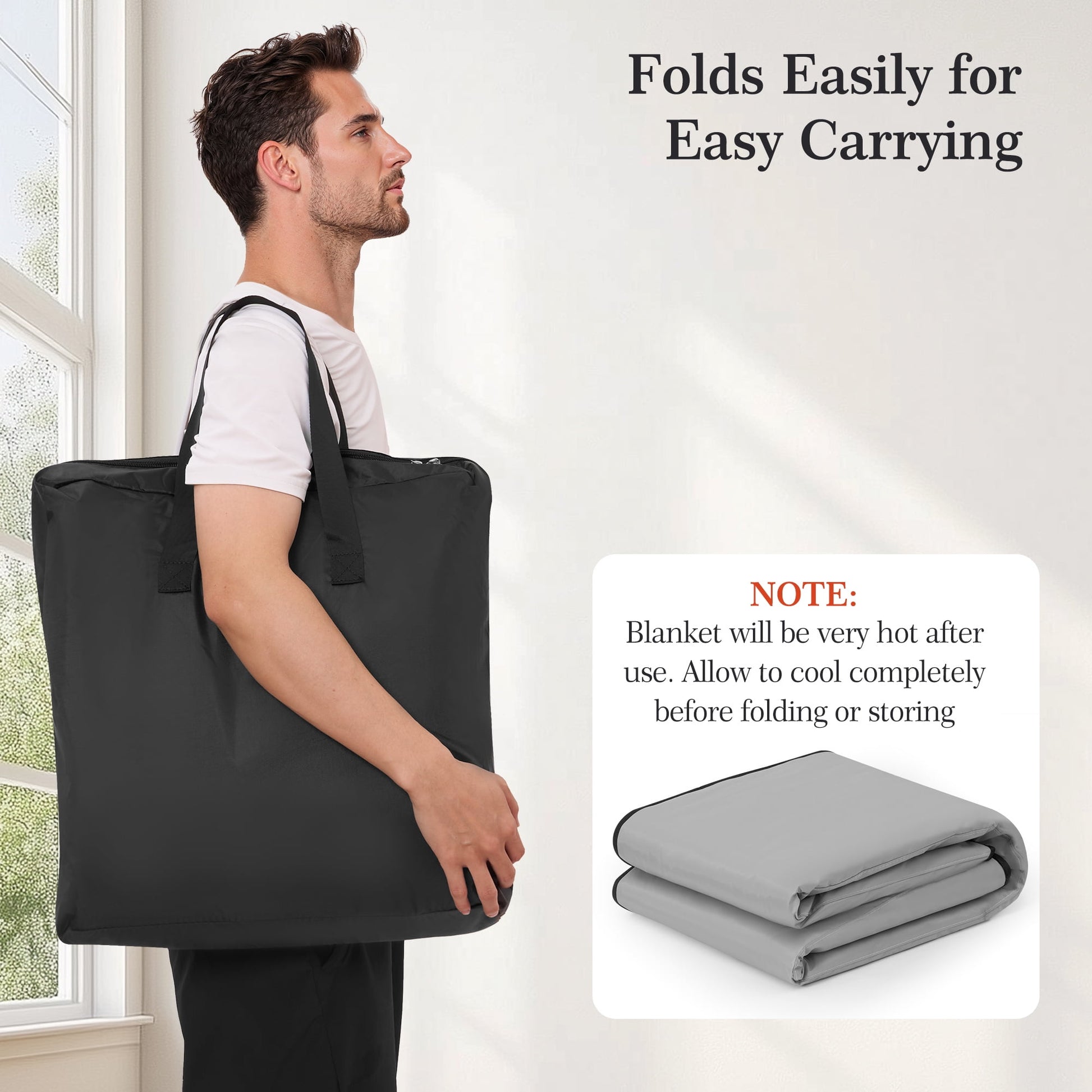 The Soothyla Sanctuary Blanket in Grey delivers far infrared heat therapy at home. Portable, foldable, 6 heat levels, 95–185°F. Free US shipping. 30-day money-back guarantee.
