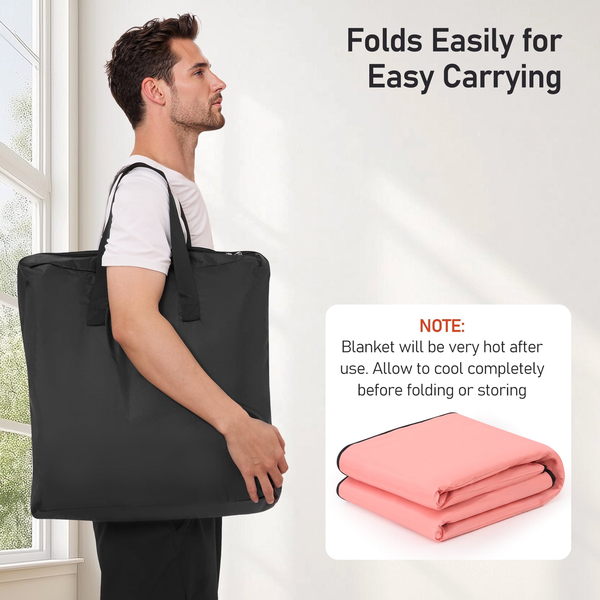 The Soothyla Sanctuary Blanket in Pink delivers far infrared heat therapy at home. 6 heat levels, 95–185°F, portable and foldable. Perfect gift. Free US shipping. 30-day guarantee.
