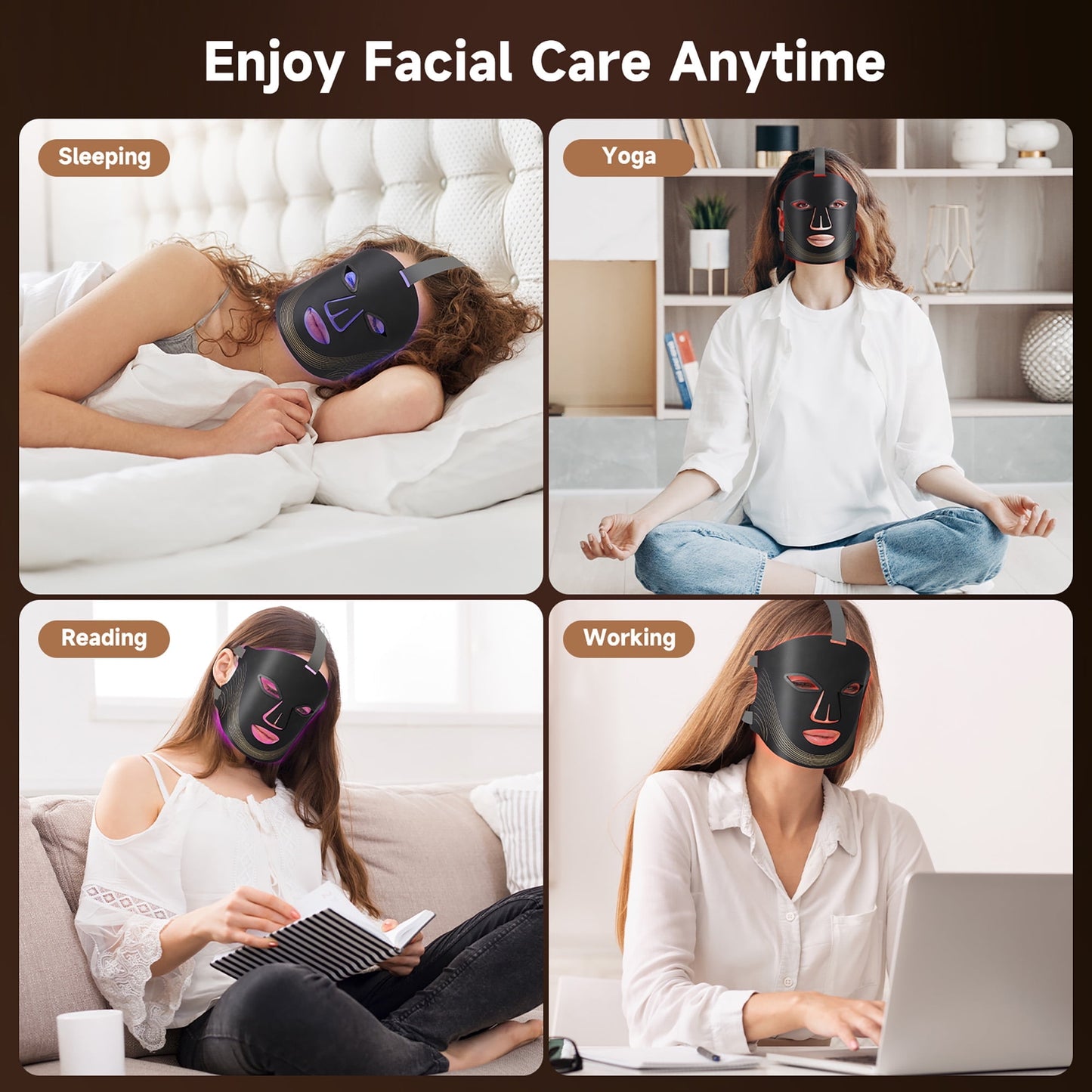 The Soothyla Red Light Therapy Mask delivers professional-grade LED facial therapy at home. 4 adjustable modes for anti-aging, acne, and skin rejuvenation. Remote control. Free US shipping. 30-day guarantee.
