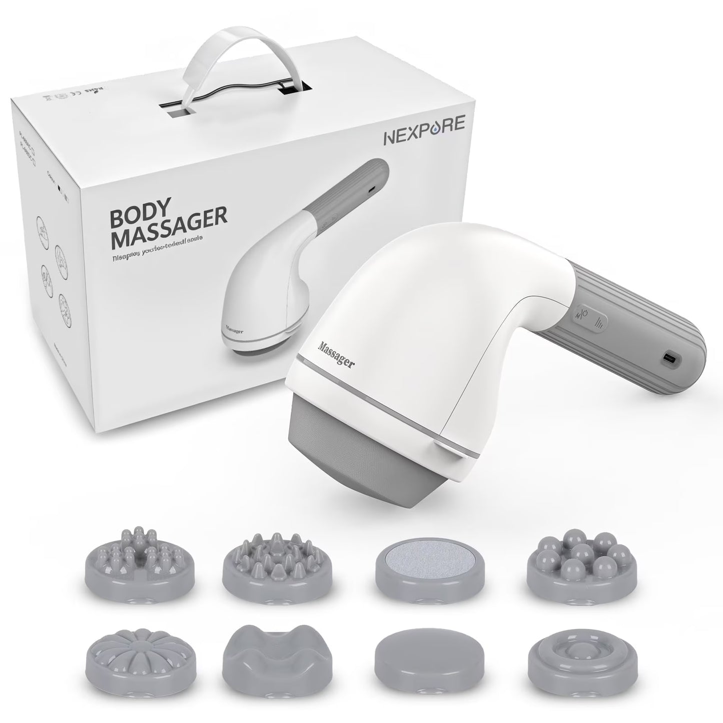 Soothyla Pro Handheld Massager — Infrared Heat & 8 Precision Heads